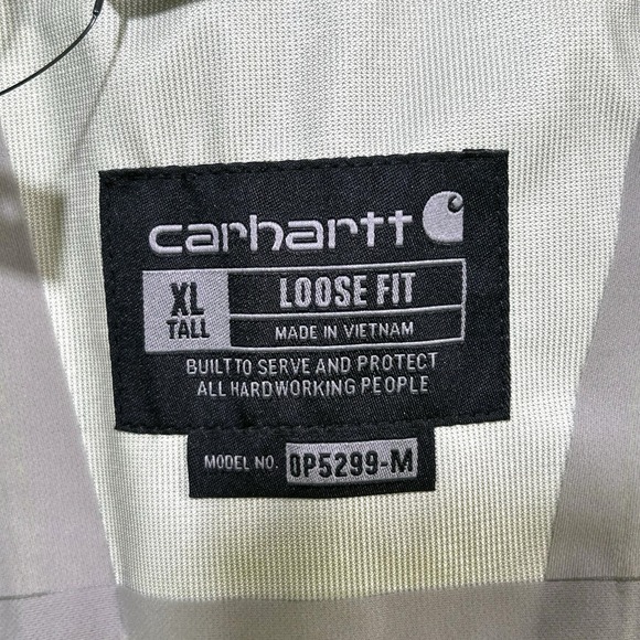 Carhartt Mens Hi-Vis Storm Defender Waterproof Pants XL Tall (42X33)Yellow Black - Picture 10 of 15